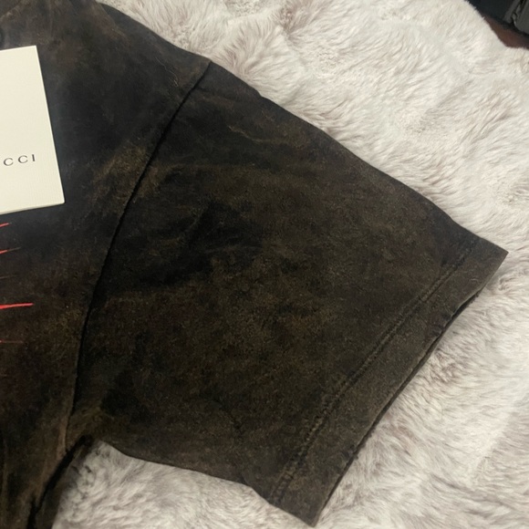 Gucci Angry Cat Printed Cotton Jersey T-Shirt Sz XS - Picture 5 of 7